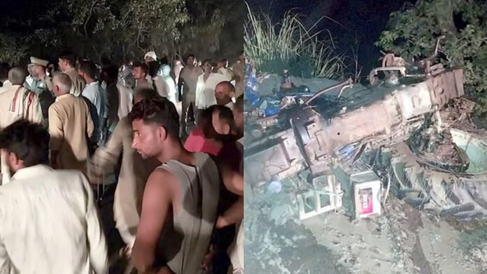 Horrific road accident in Sambhal